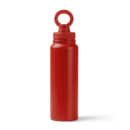 Botella térmica 1 L con soporte magnético para móvil · Rojo