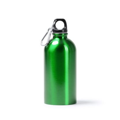 Botella de acero reciclado 500 ml con mosquetón · Verde Helecho