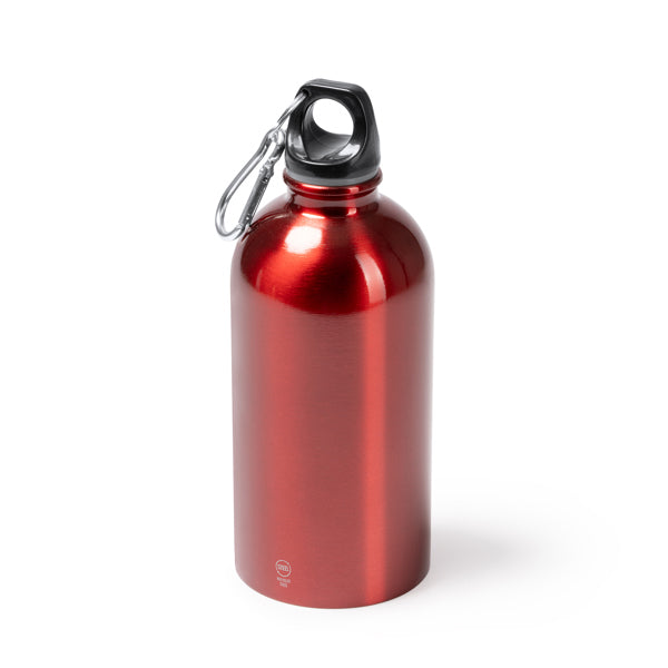 Botella de acero reciclado 500 ml con mosquetón