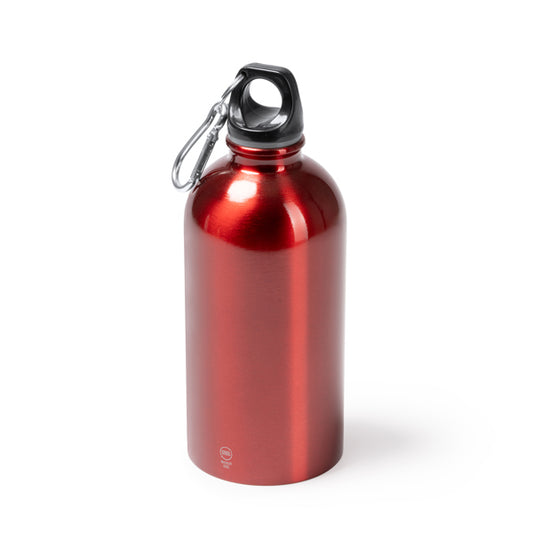 Botella de acero reciclado 500 ml con mosquetón
