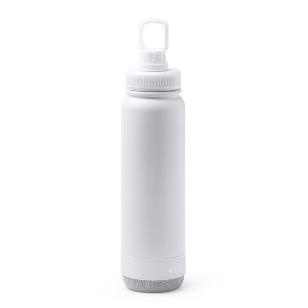 Botella térmica 650 ml con altavoz Bluetooth · Blanco
