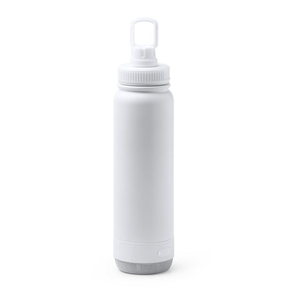 Botella térmica 650 ml con altavoz Bluetooth · Blanco