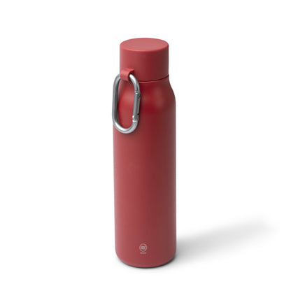 Botella térmica mate de acero reciclado 550 ml con mosquetón