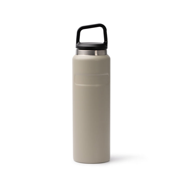 Botella térmica mate de acero reciclado 550 ml con mosquetón · Beige