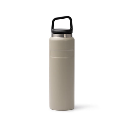 Botella térmica mate de acero reciclado 550 ml con mosquetón · Beige