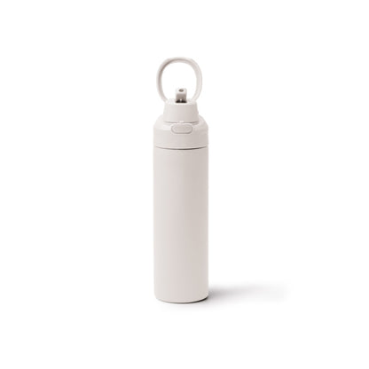 Botella térmica de acero reciclado 700 ml con pajita · Blanco