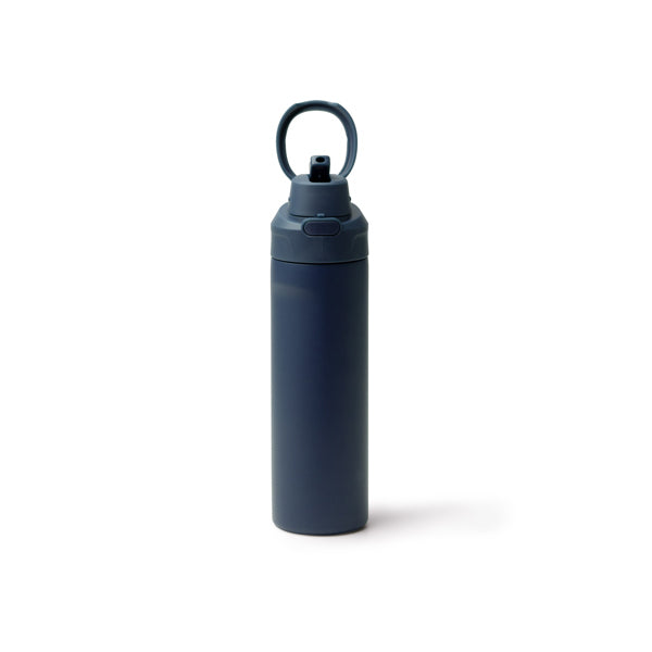 Botella térmica de acero reciclado 700 ml con pajita · Marino