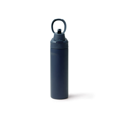 Botella térmica de acero reciclado 700 ml con pajita · Marino