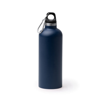 Botella térmica blanca 500 ml con mosquetón · Marino