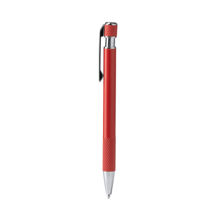 Bolígrafo fino de aluminio reciclado mate · Rojo