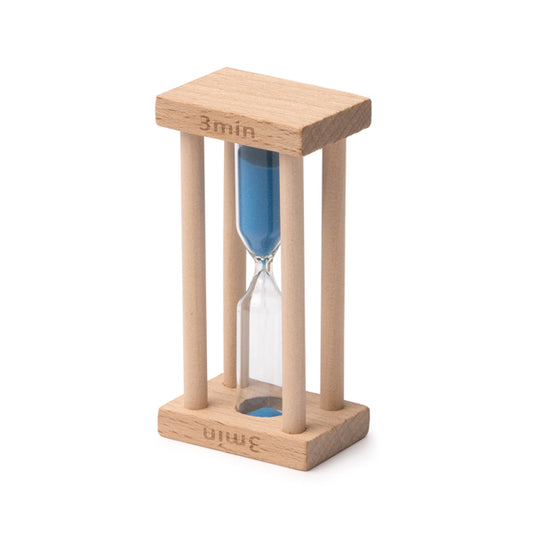 Reloj de arena de 3 minutos con estructura de madera