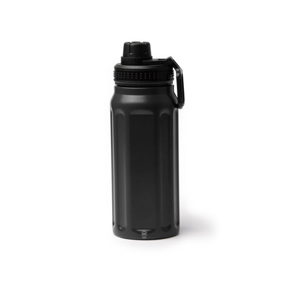 Botella térmica 540 ml con boquilla y asa retráctil · Negro