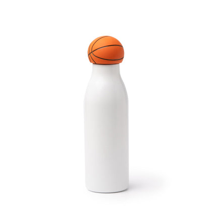 Botella térmica 550 ml con funda deportiva en el tapón · Baloncesto