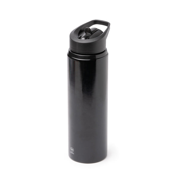 Botella de acero reciclado 700 ml con pajita abatible