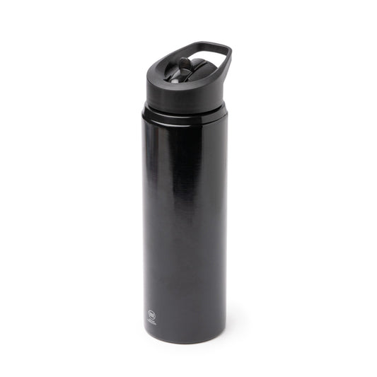 Botella de acero reciclado 700 ml con pajita abatible