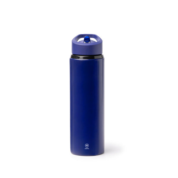 Botella de acero reciclado 700 ml con pajita abatible · Royal
