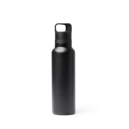 Botella térmica de acero reciclado 750 ml con botón · Negro