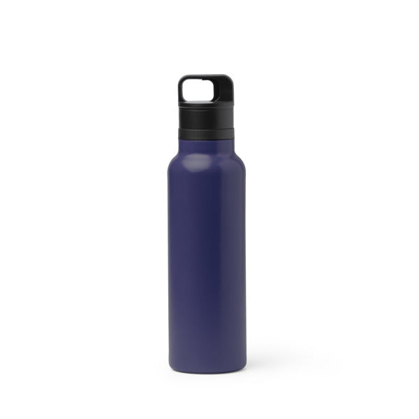 Botella térmica de acero reciclado 750 ml con botón · Marino
