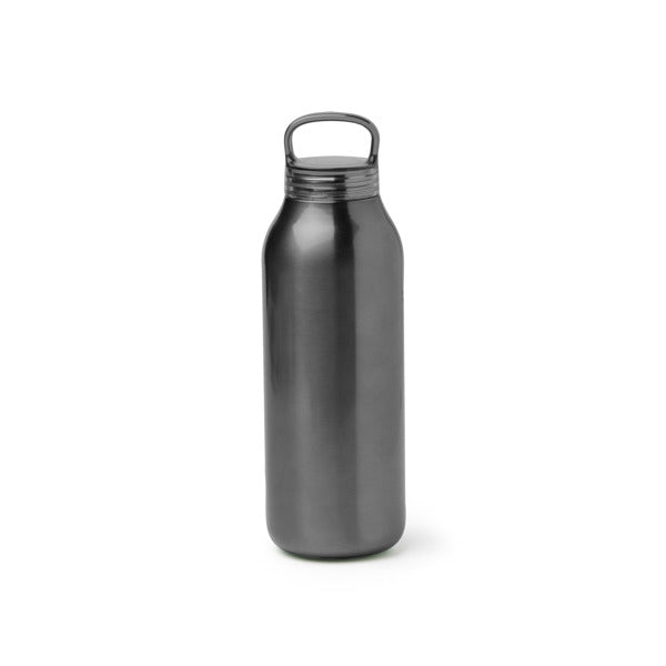 Botella térmica 500 ml con asa y base antideslizante · Negro