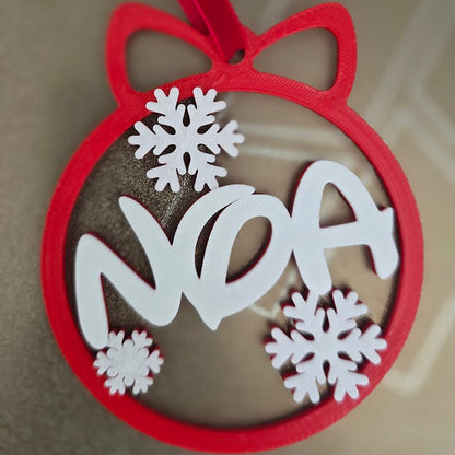 Bola de Navidad personalizada en 3D con nombre ❄️ Nº1