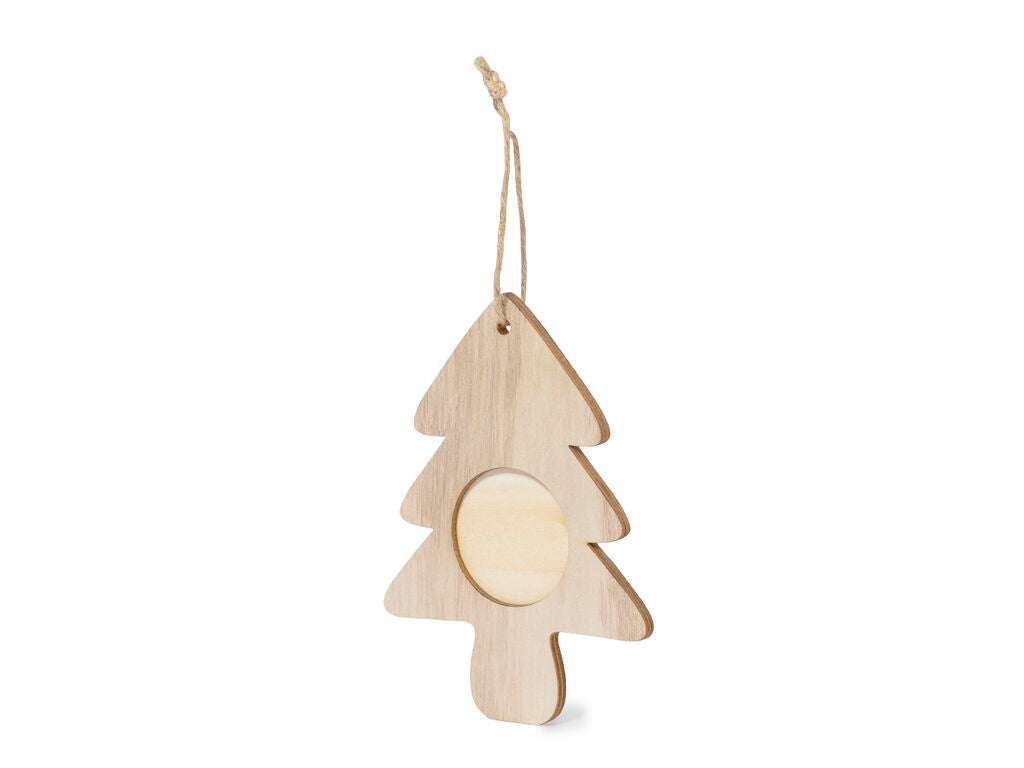 Adorno navideño portafotos de madera · Arbol