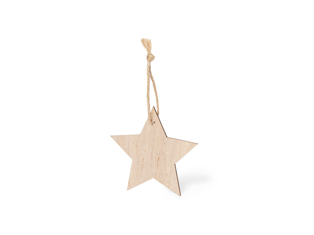 Adorno navideño de madera para colgar · Estrella
