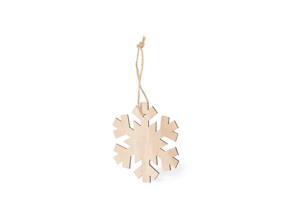 Adorno navideño de madera para colgar · Nieve