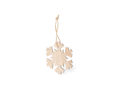 Adorno navideño de madera para colgar · Nieve