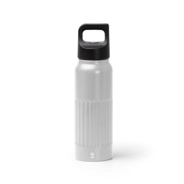 Botella térmica de acero reciclado 500 ml con base biselada · Blanco