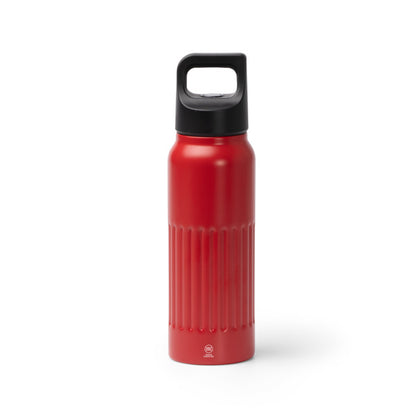 Botella térmica de acero reciclado 500 ml con base biselada · Rojo Oscuro