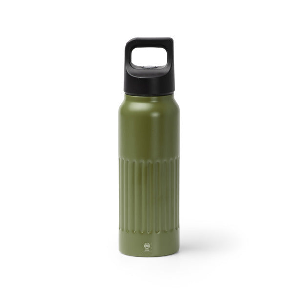 Botella térmica de acero reciclado 500 ml con base biselada · Verde Oscuro