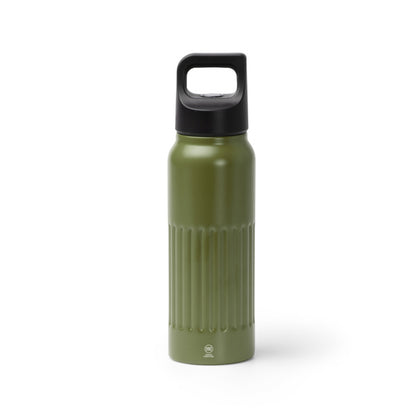 Botella térmica de acero reciclado 500 ml con base biselada · Verde Oscuro