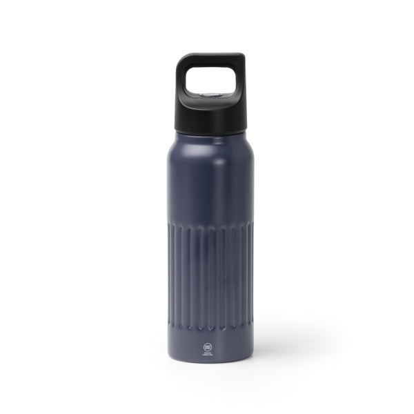 Botella térmica de acero reciclado 500 ml con base biselada · Marino