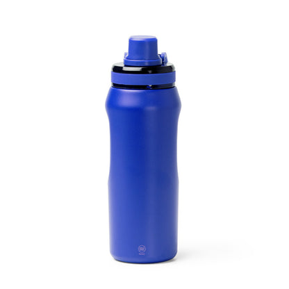 Botella térmica de acero reciclado 600 ml con tapa translúcida · Royal