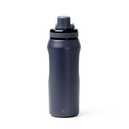 Botella térmica de acero reciclado 600 ml con tapa translúcida · Marino