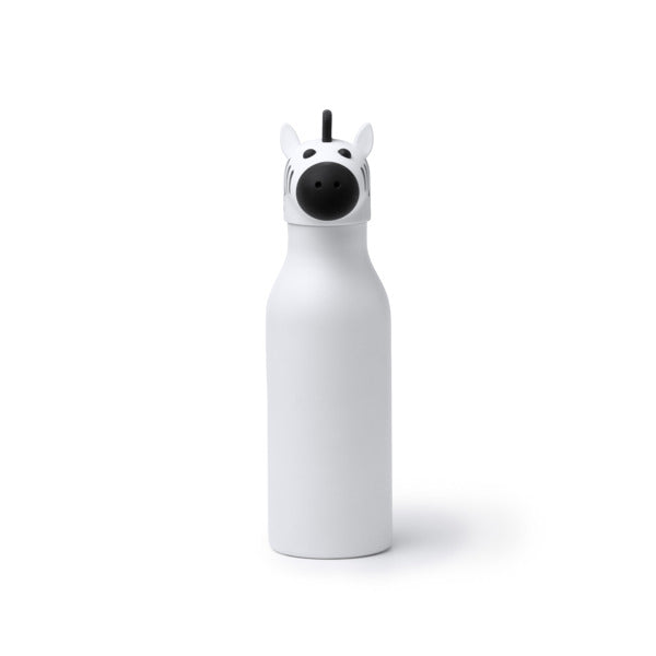 Botella térmica infantil 450 ml con tapón de animal · Blanco