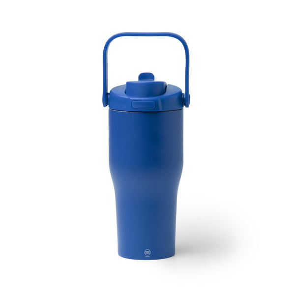 Botella térmica de acero reciclado 550 ml con pajita y asa · Royal