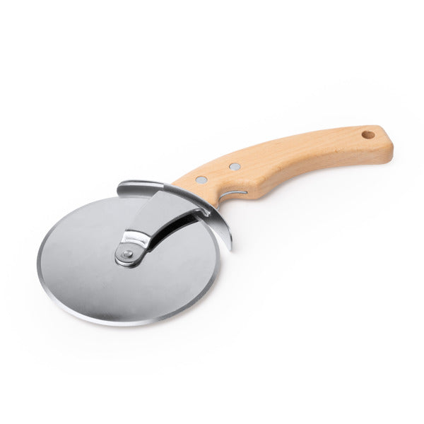 Cortapizzas de acero con mango ergonómico de madera