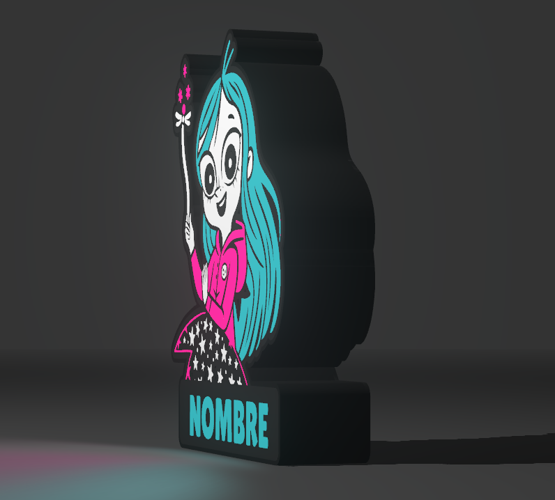 Lámpara personalizada Anna Kadabra con luz – Lightbox 3D de 20 cm