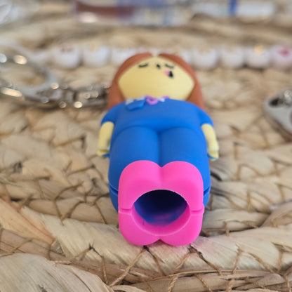 Rompeampollas enfermera personalizado – Regalo sanitario con nombre – Azul, rosa o blanco