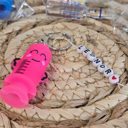 Rompe ampollas jeringa de goma – Personalizable con nombre