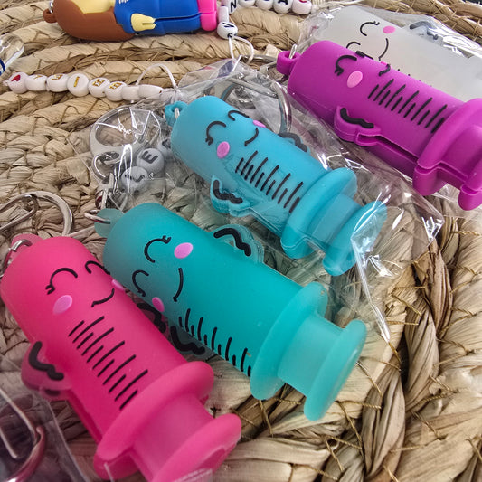 Rompe ampollas jeringa de goma – Personalizable con nombre