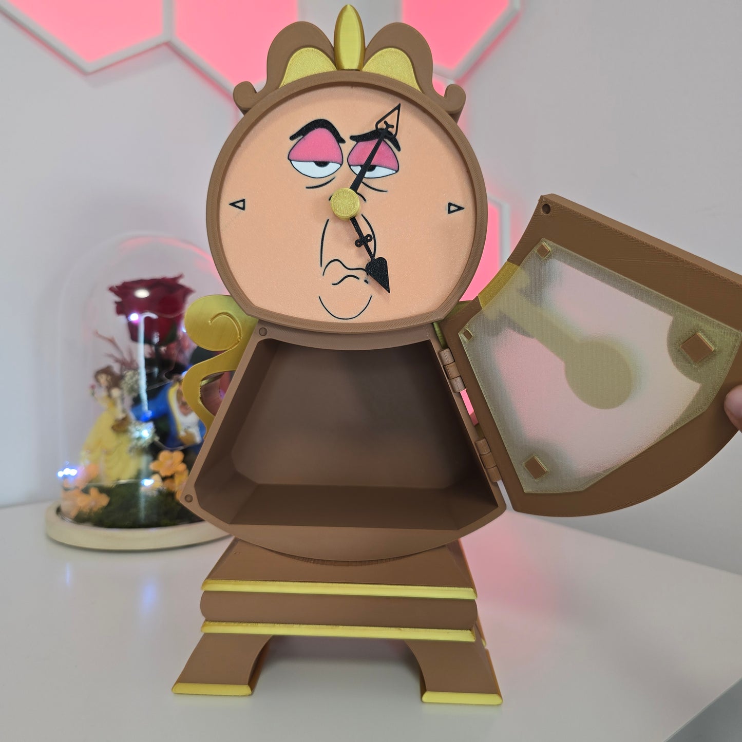 Reloj guardaobjetos de Cogsworth – La Bella y la Bestia