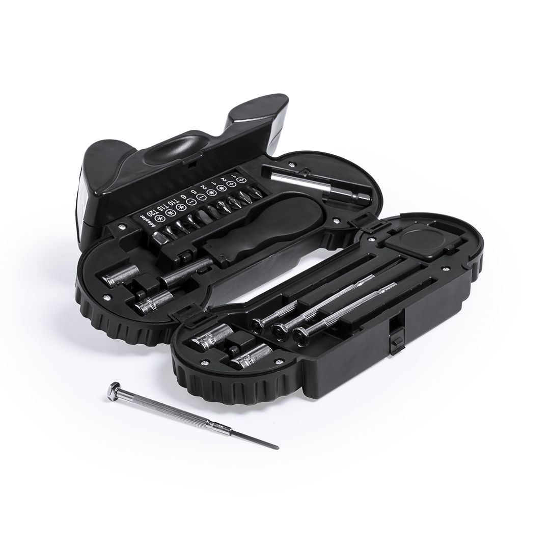 Set de Herramientas "Moto Pro" con Linterna LED (21 Piezas)