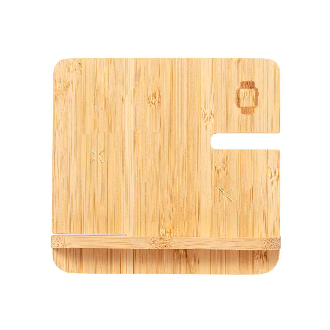 Estación de Carga 3 en 1 de Bambú (15W) - Día del padre