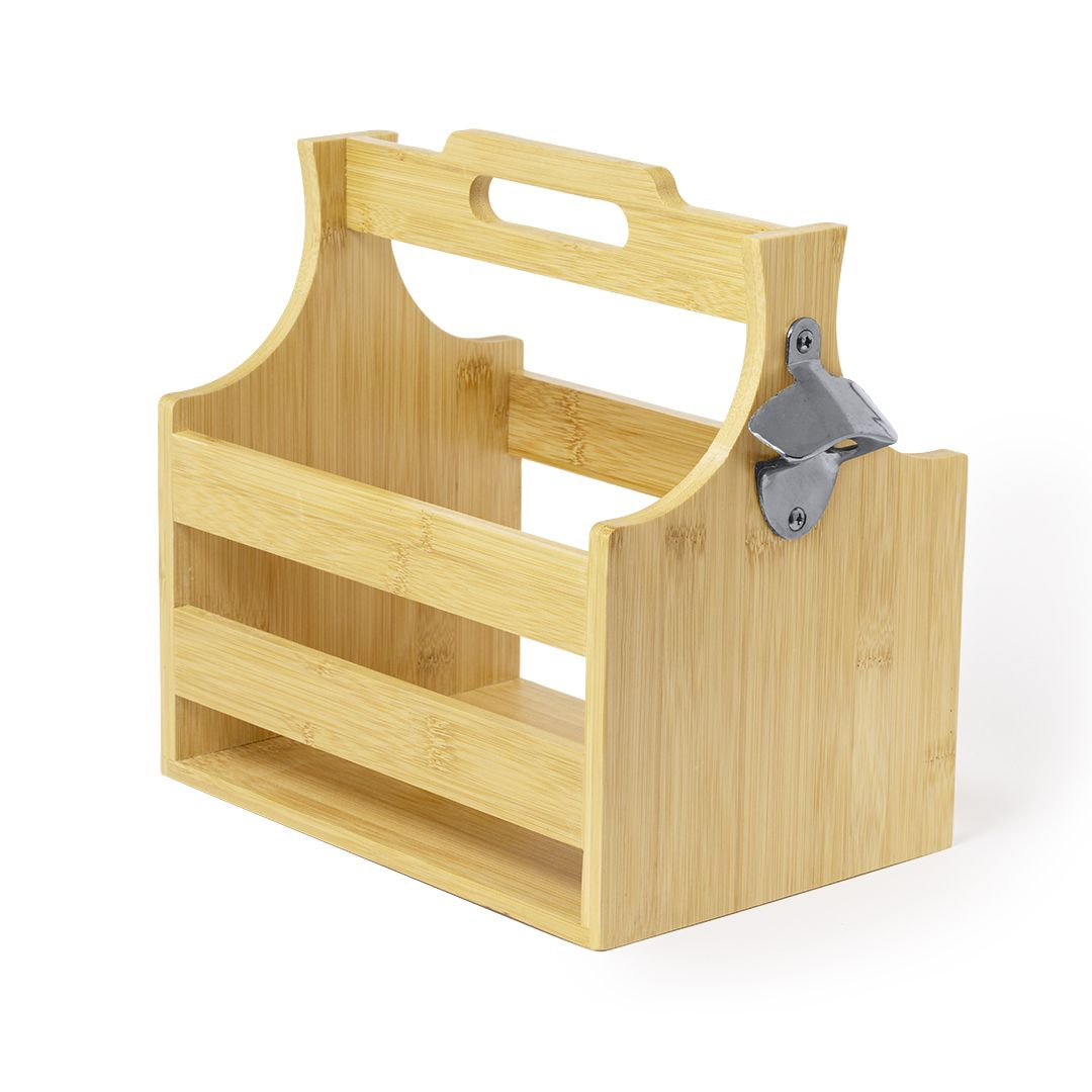 Porta Cervezas de Bambú Personalizado - Regalo Día del Padre