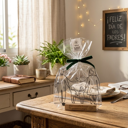 Figura Familia Impresa en 3D "Nuestro Héroe" - Regalo Único Papá