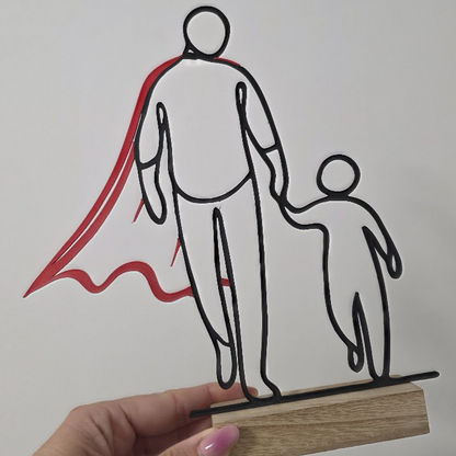 Figura 3D Superpapá Personalizada - Regalo Original Día del Padre