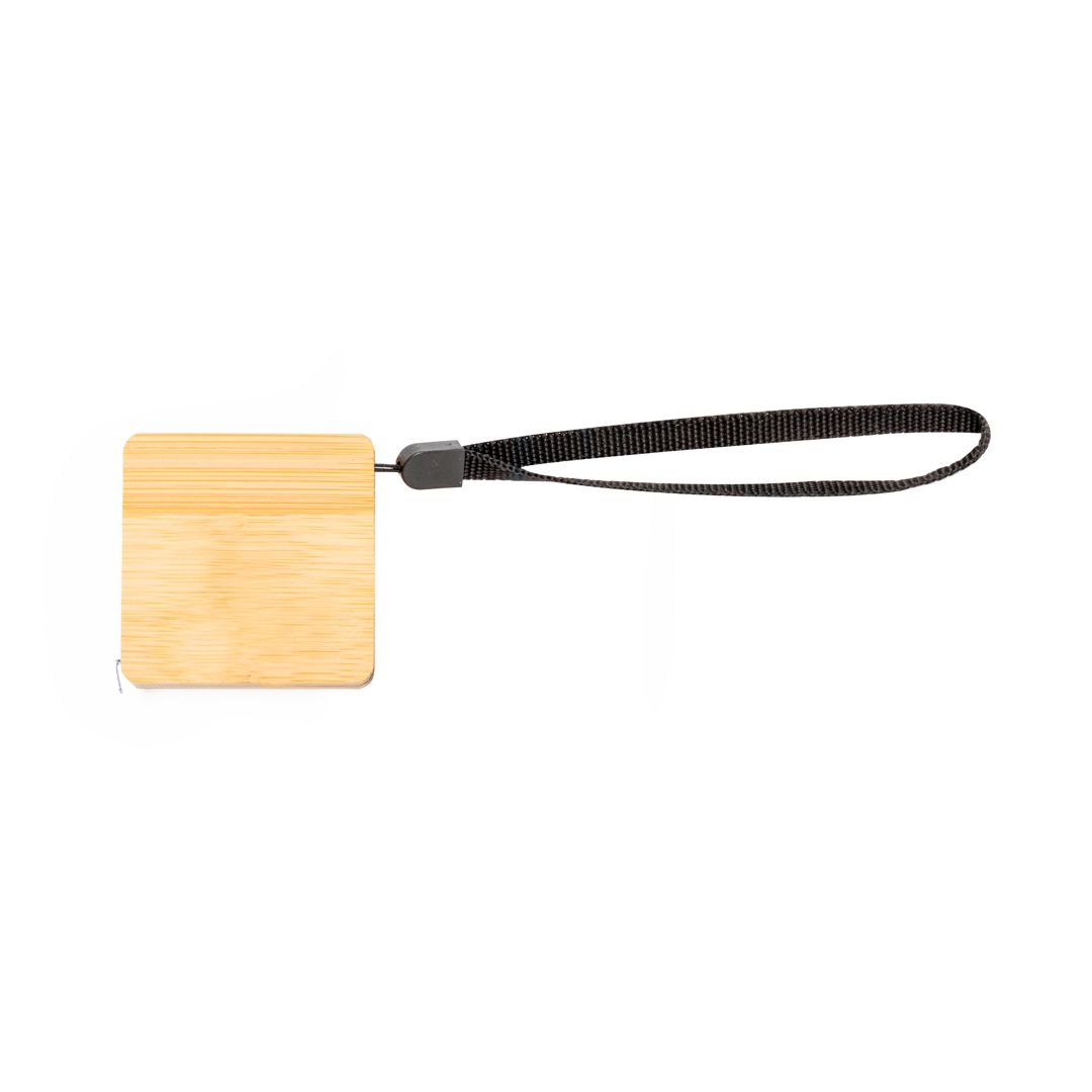 Flexómetro de Bambú Natural. Cinta Métrica 1m - Añade tu logo