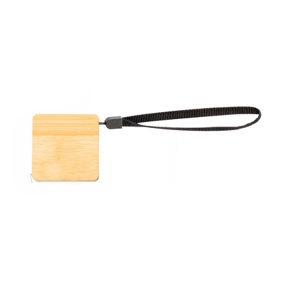 Flexómetro de Bambú Natural. Cinta Métrica 1m - Añade tu logo